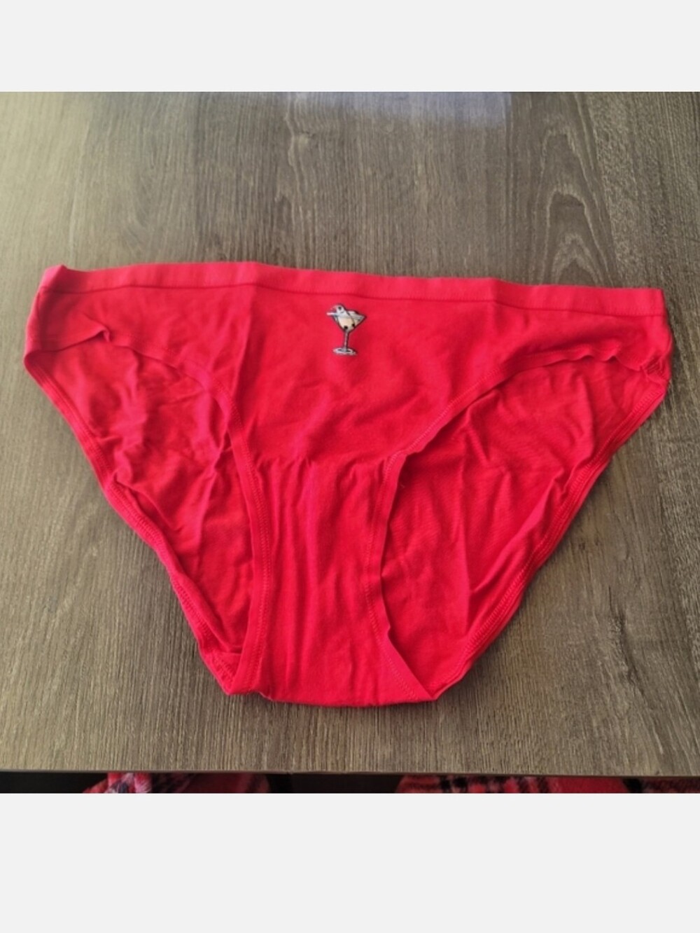 Victoria's secret stretch Cotton Martini bikini panty RED LARGE